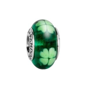 Authentic Pandora KISS ME I’M IRISH Murano Glass Charm - MINT CONDITION